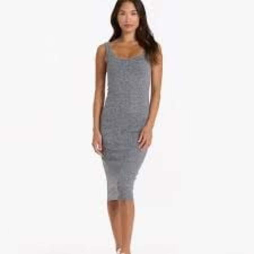 Vuori Women's Heather Grey Halo Essential Midi Tank Dress Size M